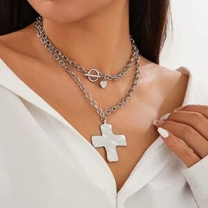 NEW Stainless Steel Exagerrated Chunky Layered Necklace